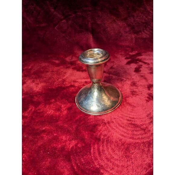 Empire vintage sterling silver weighted candlestick holder - Picture 2 of 9